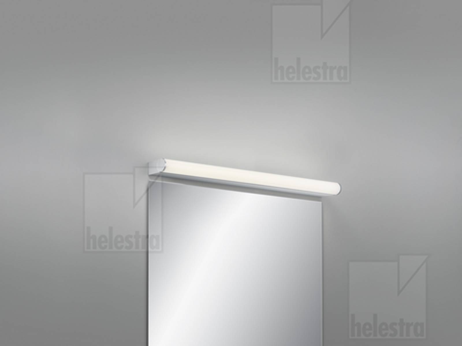 PONTO-S Spiegelleuchte 600/900/1200mm, chrom/schwarz-matt, CCT 3000K+4000K, IP44