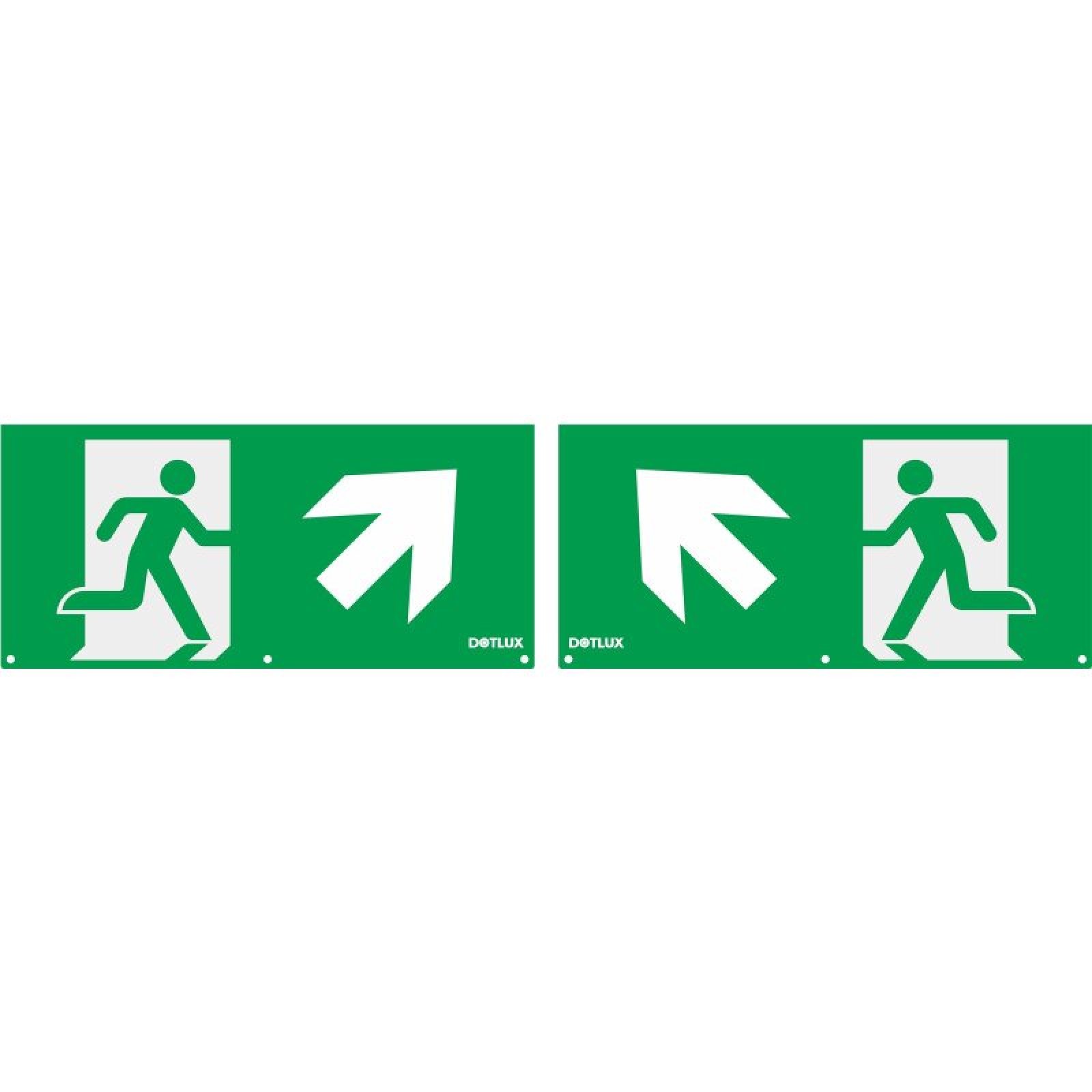 Pfeil diagonal links/rechts oben f�r DOTLUX Notleuchte EXITmulti (DT3177) 2er Set