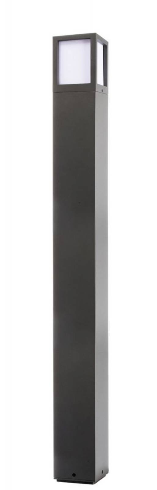 Pollerleuchte Facado II eckig IP65, Scheibe wei�-opal 1m, 1x E27 max 20W, grau