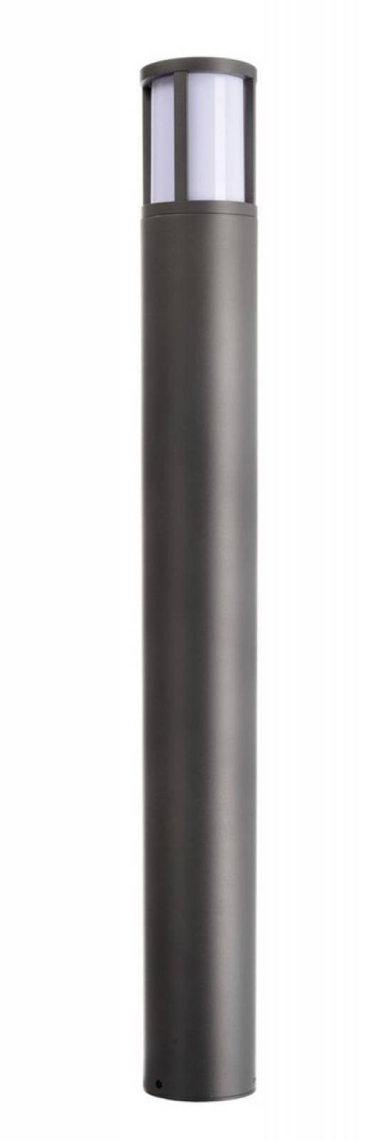 Pollerleuchte Facado II rund IP65, Scheibe wei�-opal, 1m, 1x E27 max 20W, grau