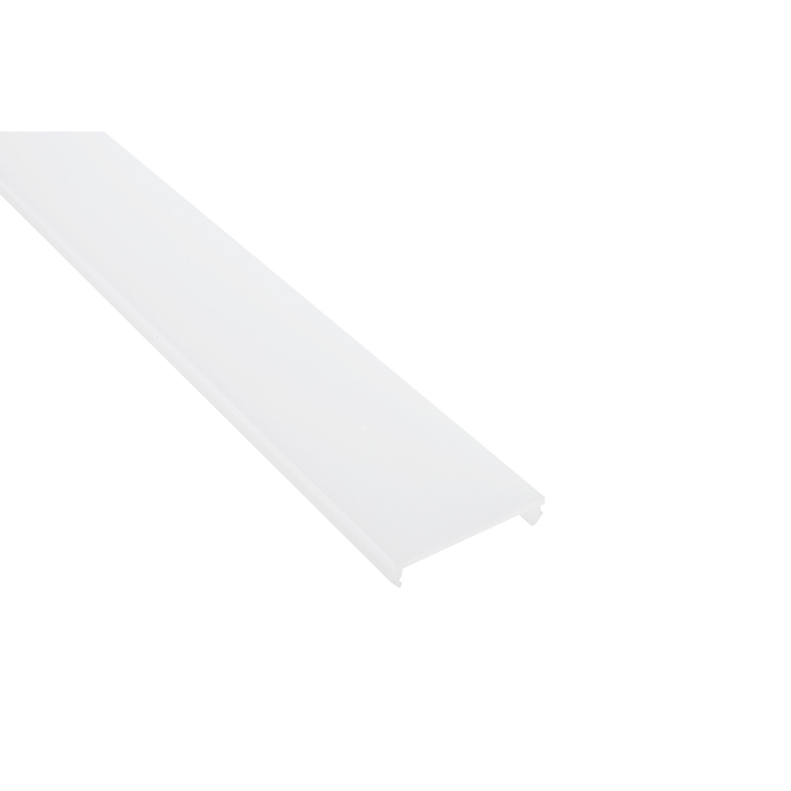Profil Abdeckung PLANO ES & BSH & MS Uplight flach opal, 2m, PMMA opal