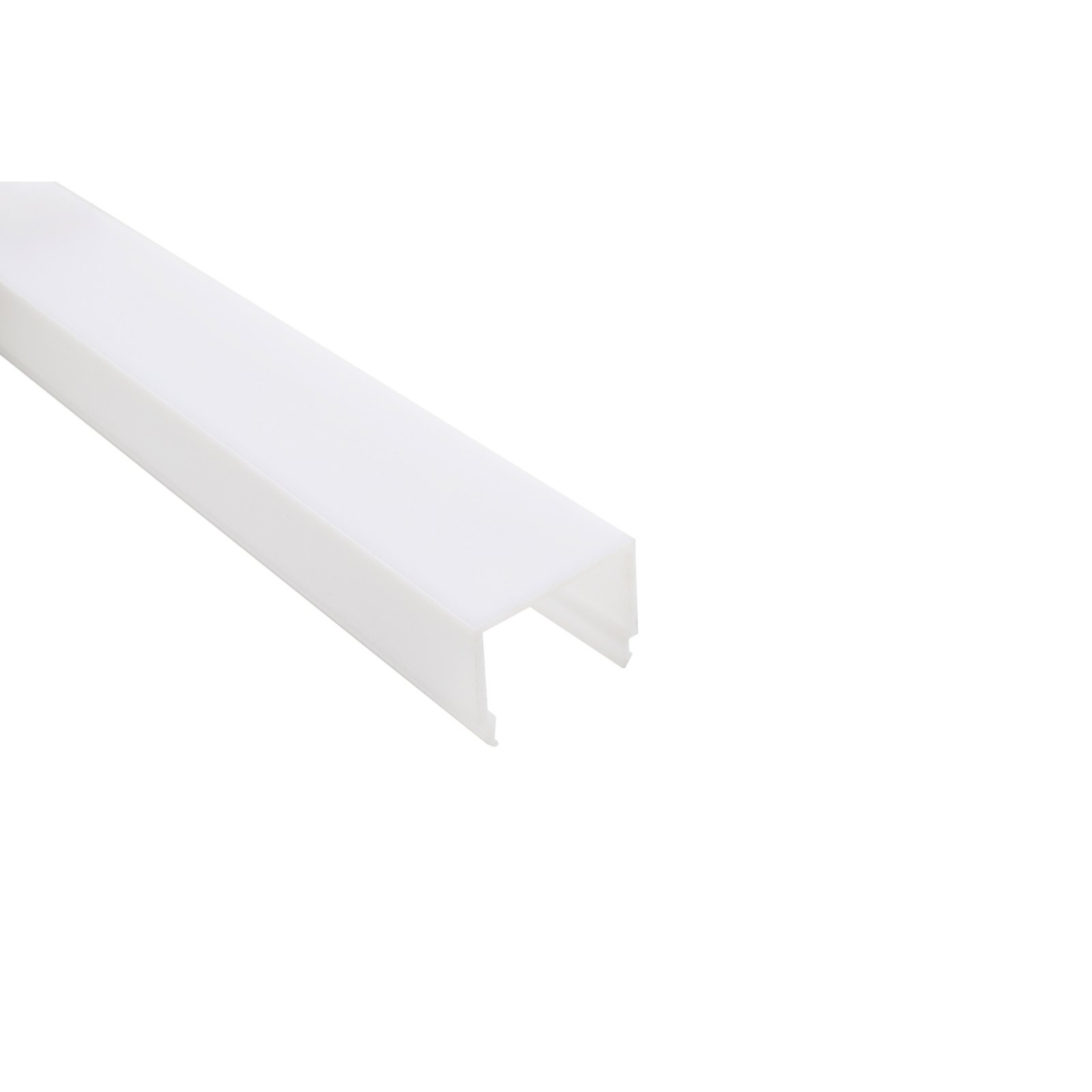 Profil Abdeckung PLANO ES & BSH hoch opal, 2m, PMMA opal