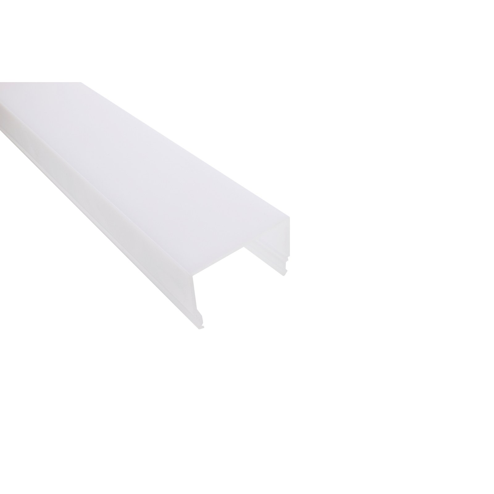 Profil Abdeckung PLANO MS Downlight hoch opal, 2m, PMMA opal