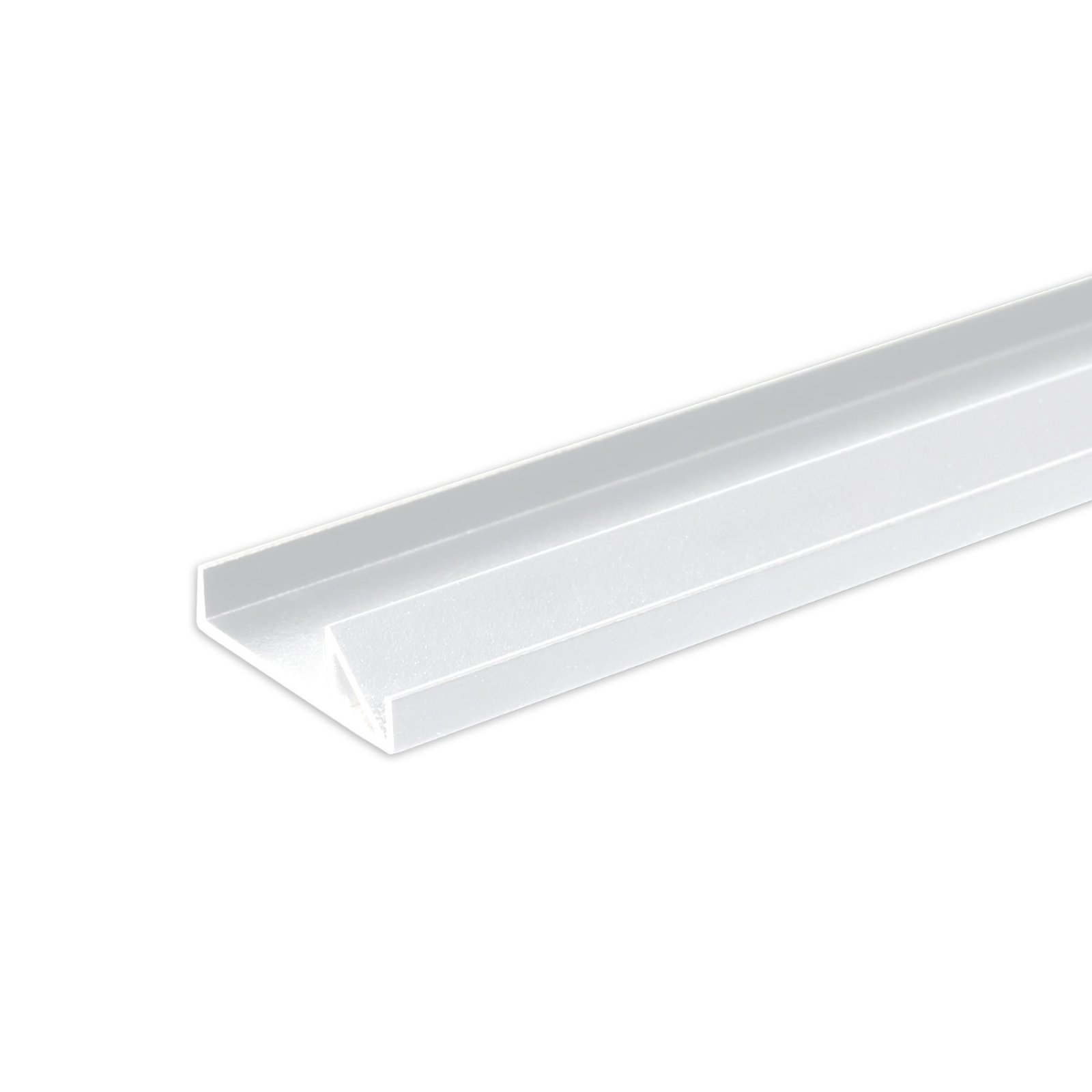 Regalkantenprofil FURNIT10 SHELF f�r LED Stripes, 19mm, Alu-wei�, RAL9010