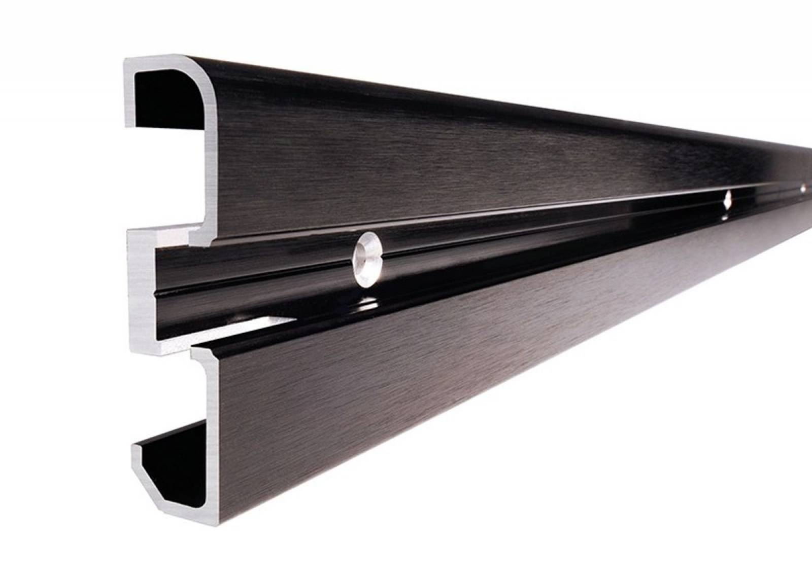 Reprofil AM-02-10 Sockel-Profil f�r 10 - 11,3 mm LED Stripes, Schwarz-matt, geb�rstet, 3000 mm