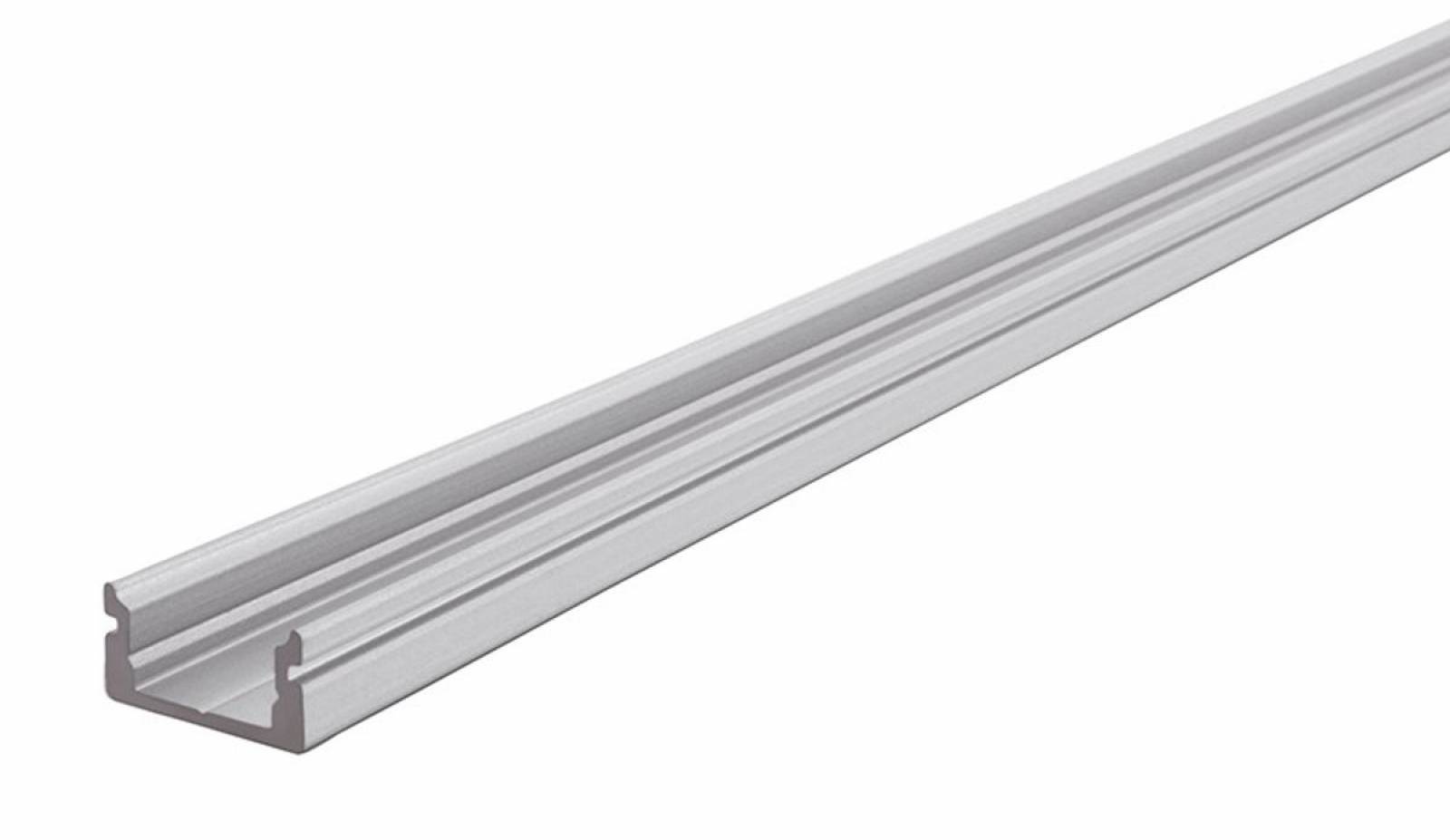 Reprofil AU-01-08 flaches U-Profil f�r 8 - 9,3 mm LED Stripes, Silber-matt, eloxiert, 2000 mm