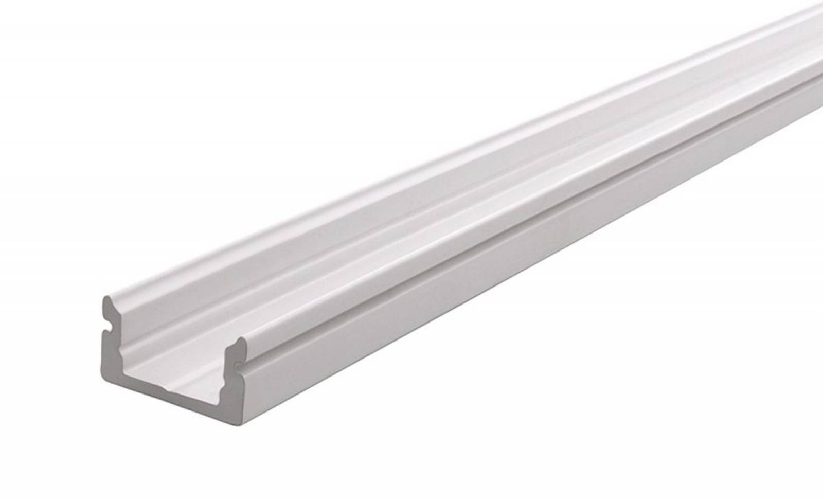 Reprofil AU-01-08 flaches U-Profil f�r 8 - 9,3 mm LED Stripes, Wei�-matt, 2000 mm