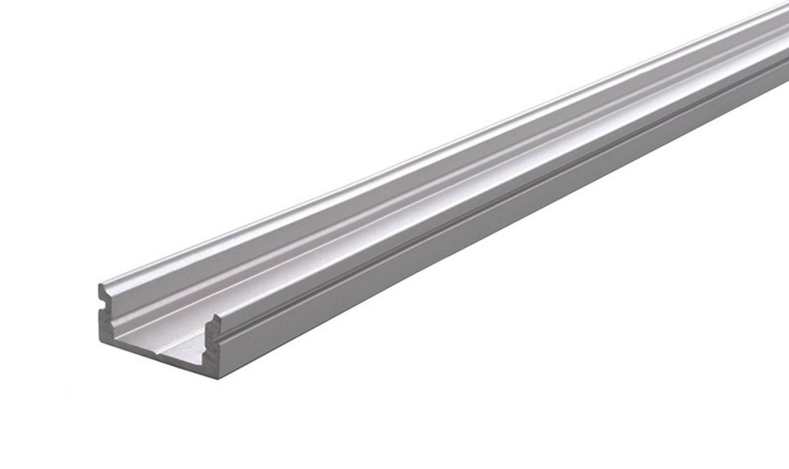 Reprofil AU-01-10 flaches U-Profil f�r 10 - 11,3 mm LED Stripes, Silber-matt, eloxiert, 3000 mm