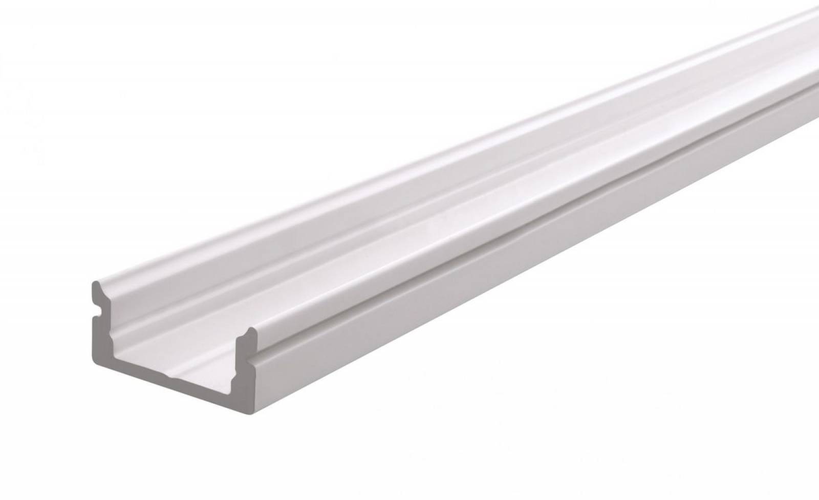 Reprofil AU-01-10 flaches U-Profil f�r 10 - 11,3 mm LED Stripes, Wei�-matt, 2000 mm