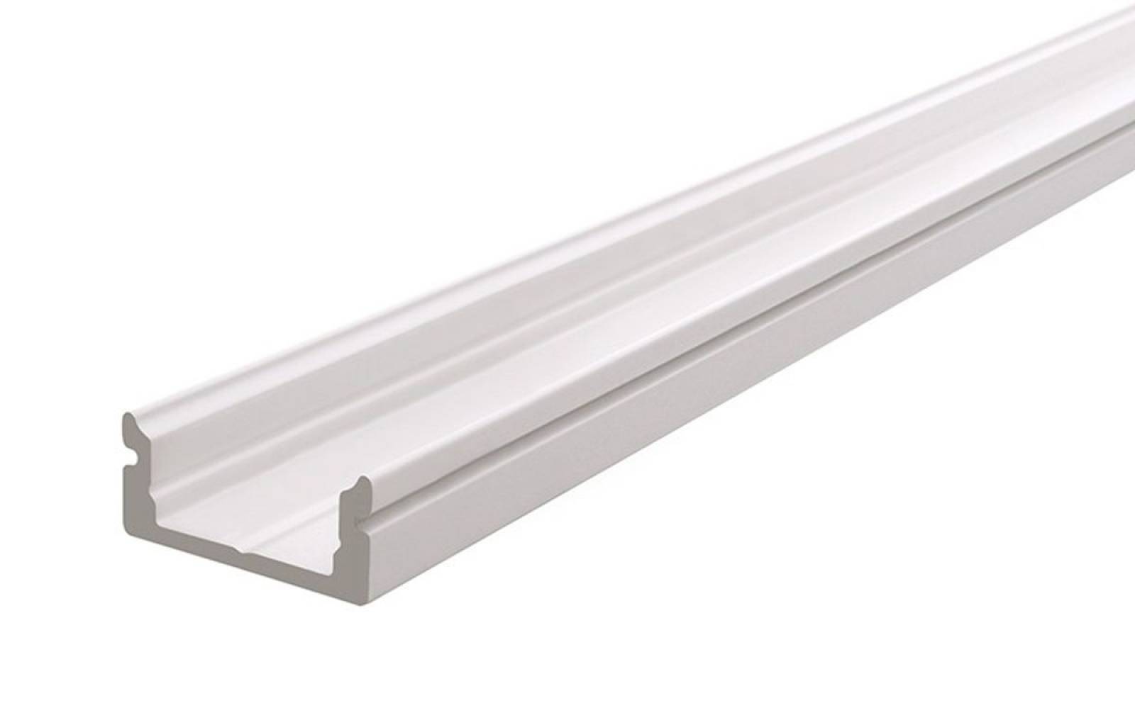 Reprofil AU-01-12 flaches U-Profil f�r 12 - 13,3 mm LED Stripes, Wei�-matt, 2000 mm