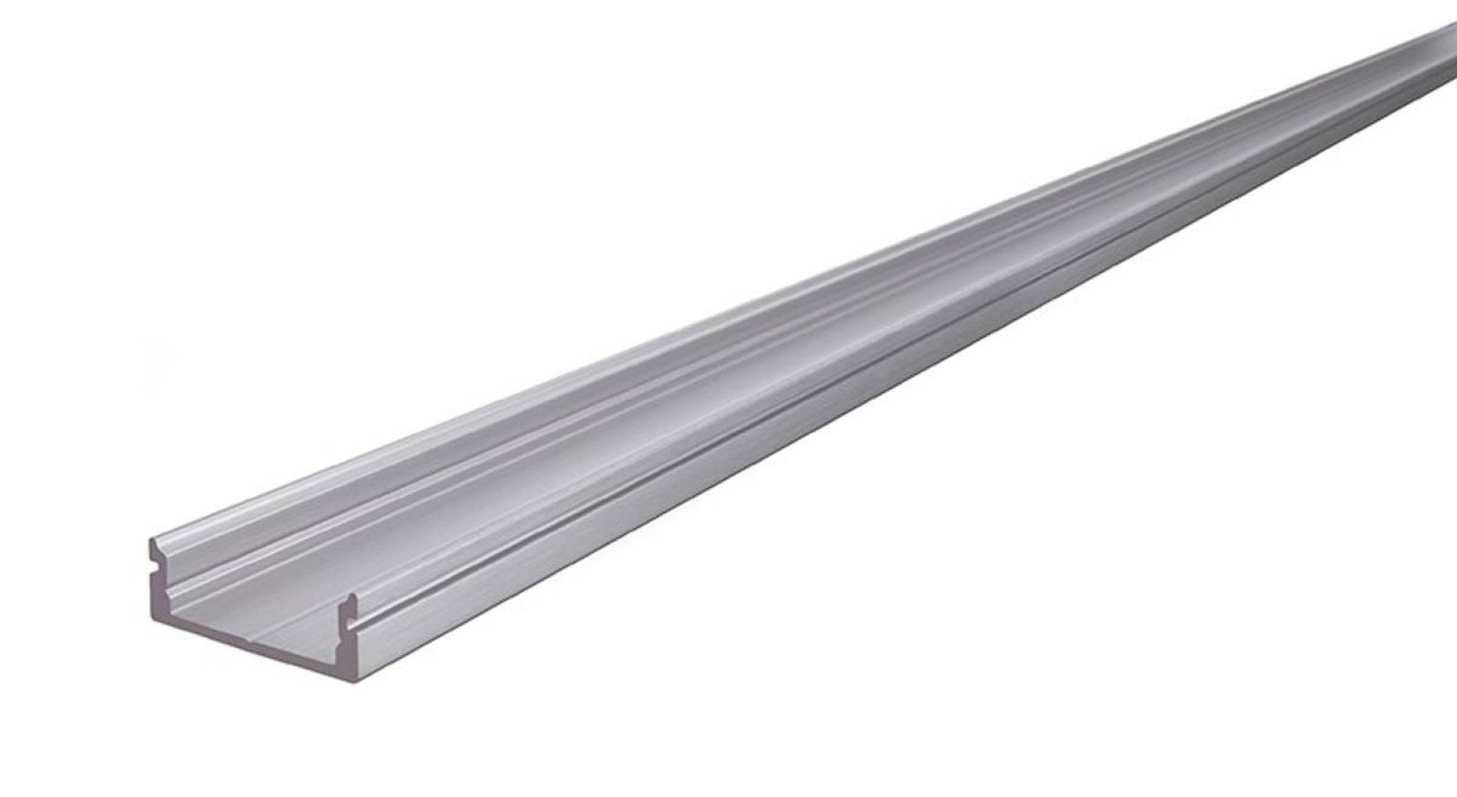 Reprofil AU-01-15 flaches U-Profil f�r 15 - 16,3 mm LED Stripes, Silber-matt, eloxiert, 1000 mm