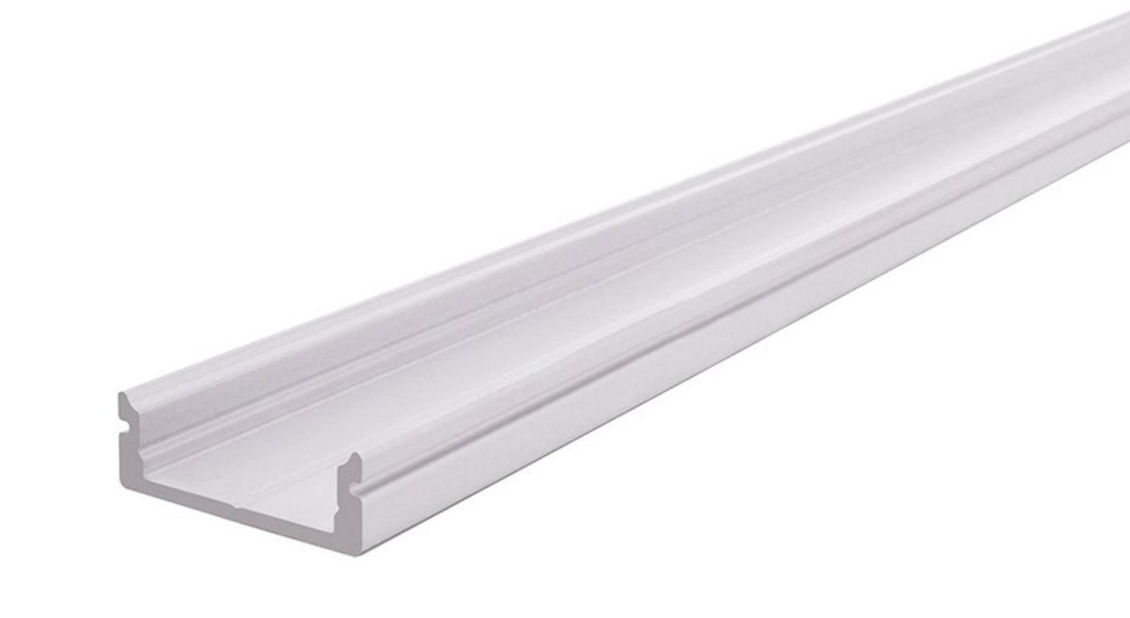 Reprofil AU-01-15 flaches U-Profil f�r 15 - 16,3 mm LED Stripes, Wei�-matt, 2000 mm
