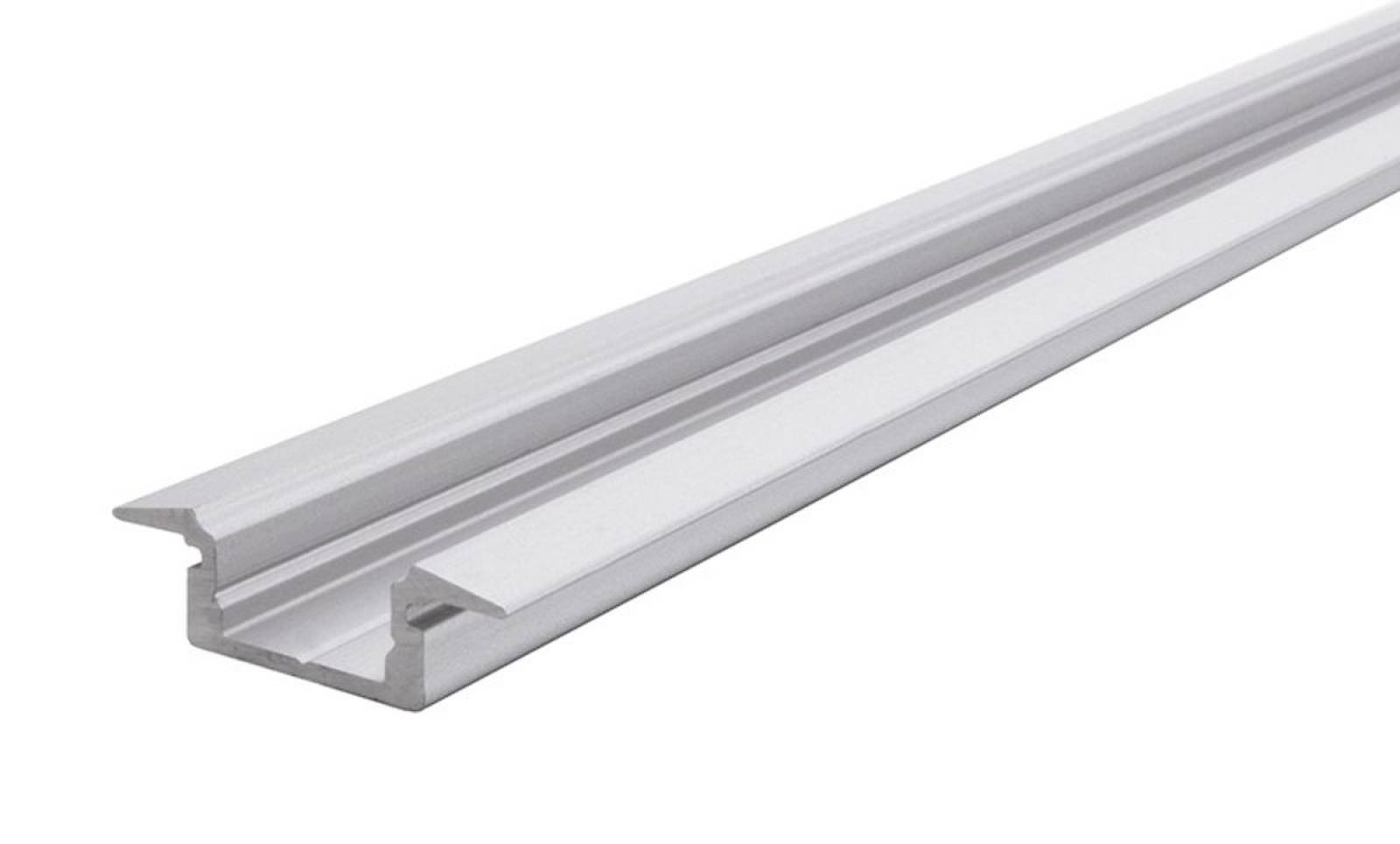 Reprofil ET-01-08 flaches T-Reprofil f�r 8 - 9,3 mm LED Stripes, Silber-matt, eloxiert, 2000 mm