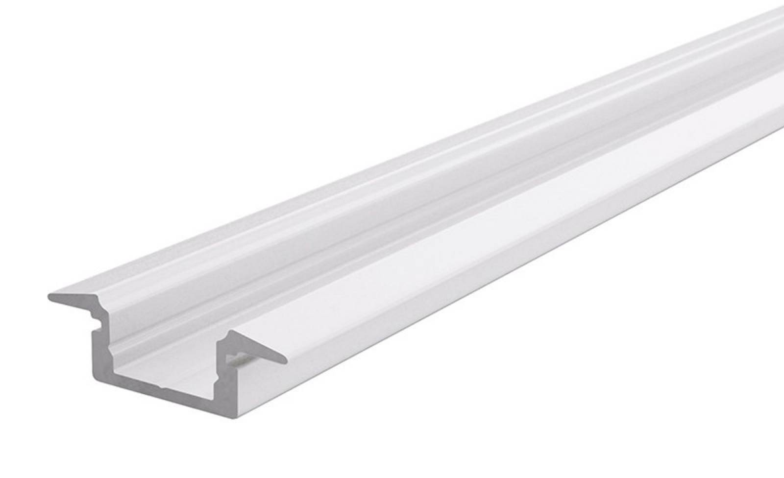 Reprofil ET-01-08 flaches T-Reprofil f�r 8 - 9,3 mm LED Stripes, Wei�-matt, 2000 mm
