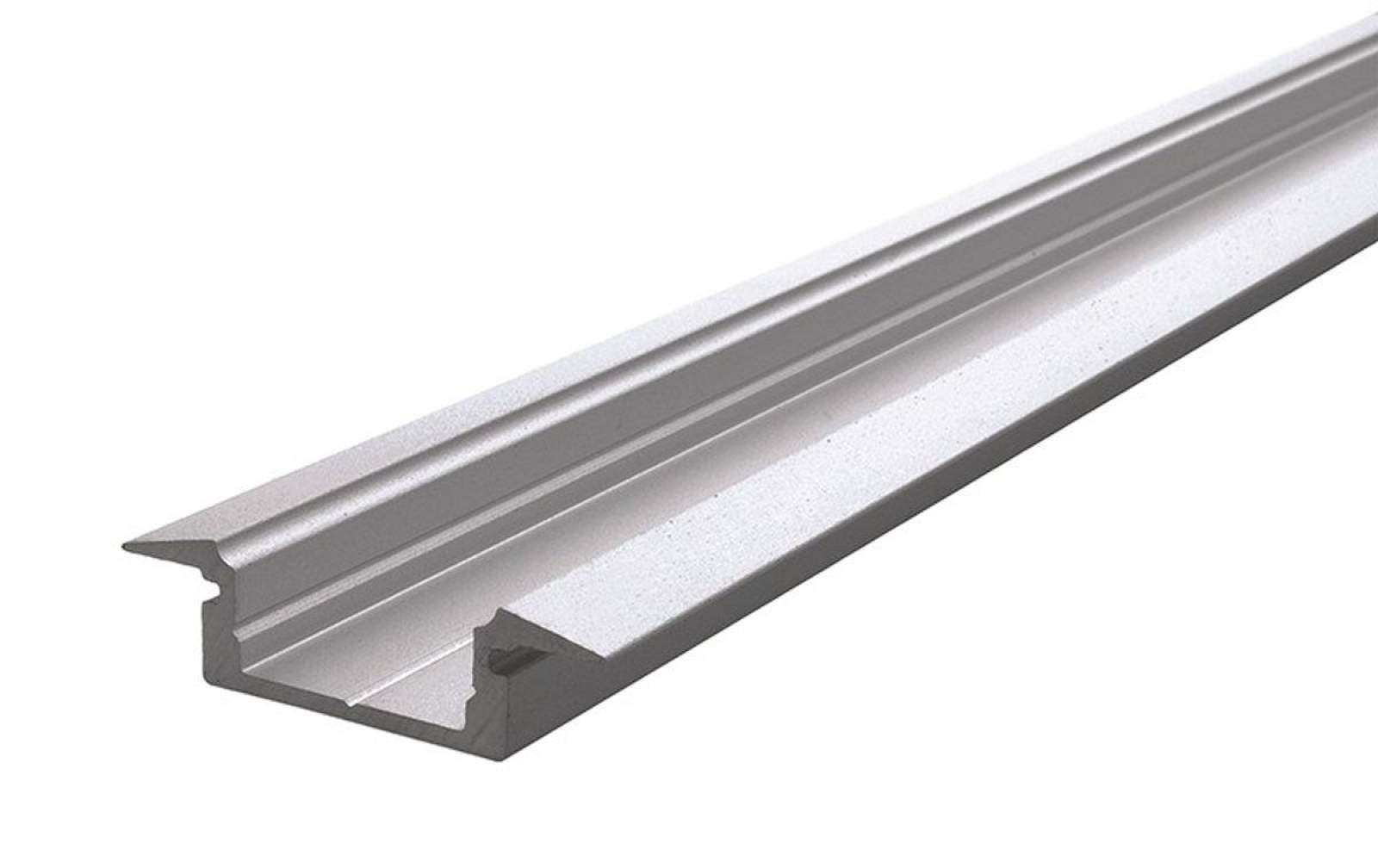 Reprofil ET-01-10 flaches T-Reprofil f�r 10 - 11,3 mm LED Stripes, Silber-matt, eloxiert, 2000 mm