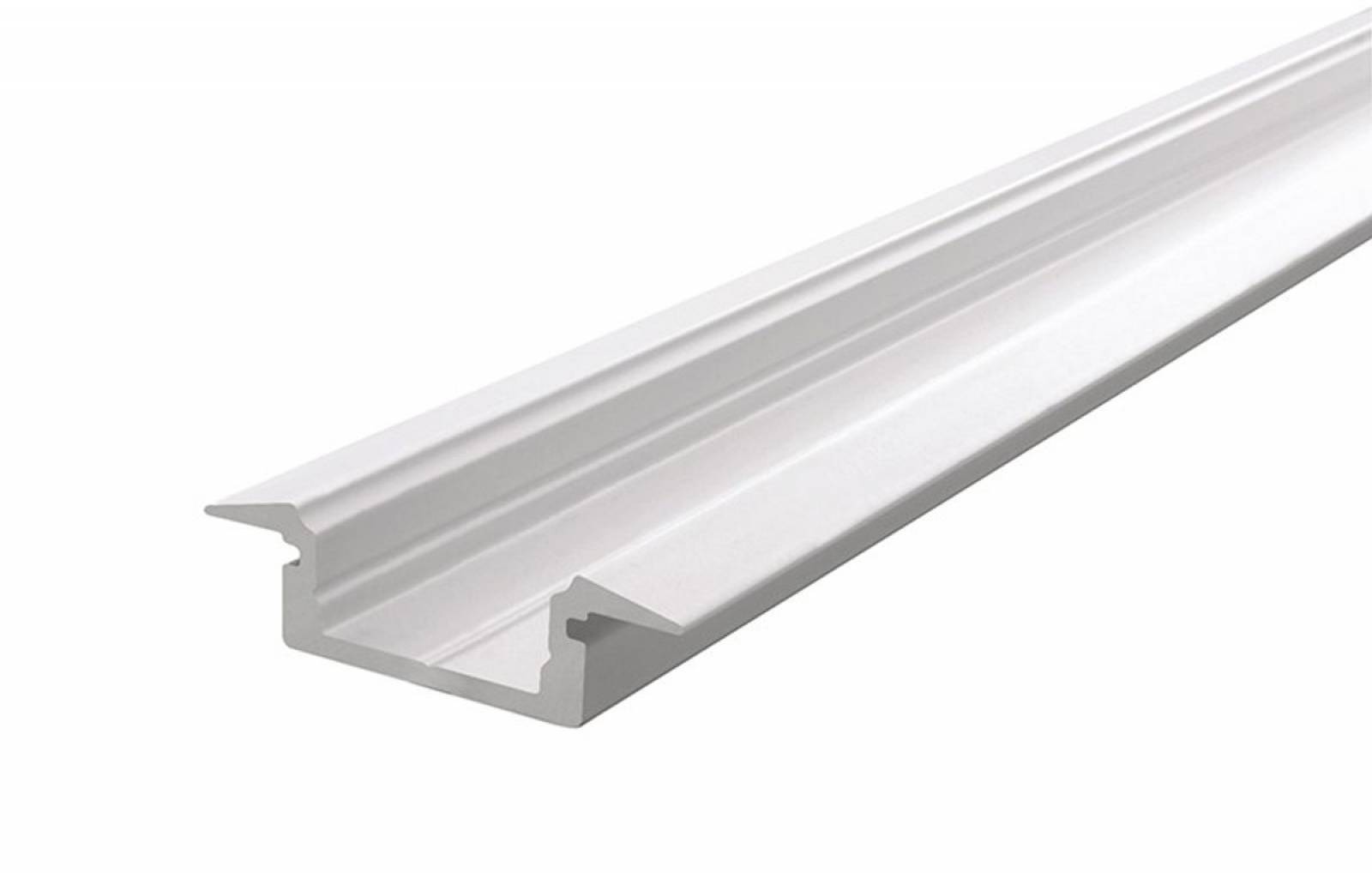 Reprofil ET-01-10 flaches T-Reprofil f�r 10 - 11,3 mm LED Stripes, Wei�-matt, 2000 mm