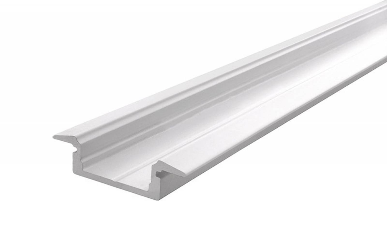 Reprofil ET-01-12 flaches T-Reprofil f�r 12 - 13,3 mm LED Stripes, Wei�-matt, 2000 mm