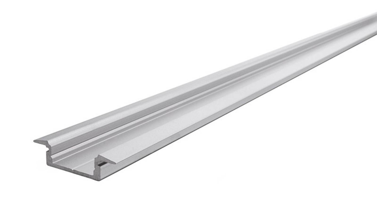 Reprofil ET-01-15 flaches T-Reprofil f�r 15 - 16,3 mm LED Stripes, Silber-matt, eloxiert, 2000 mm