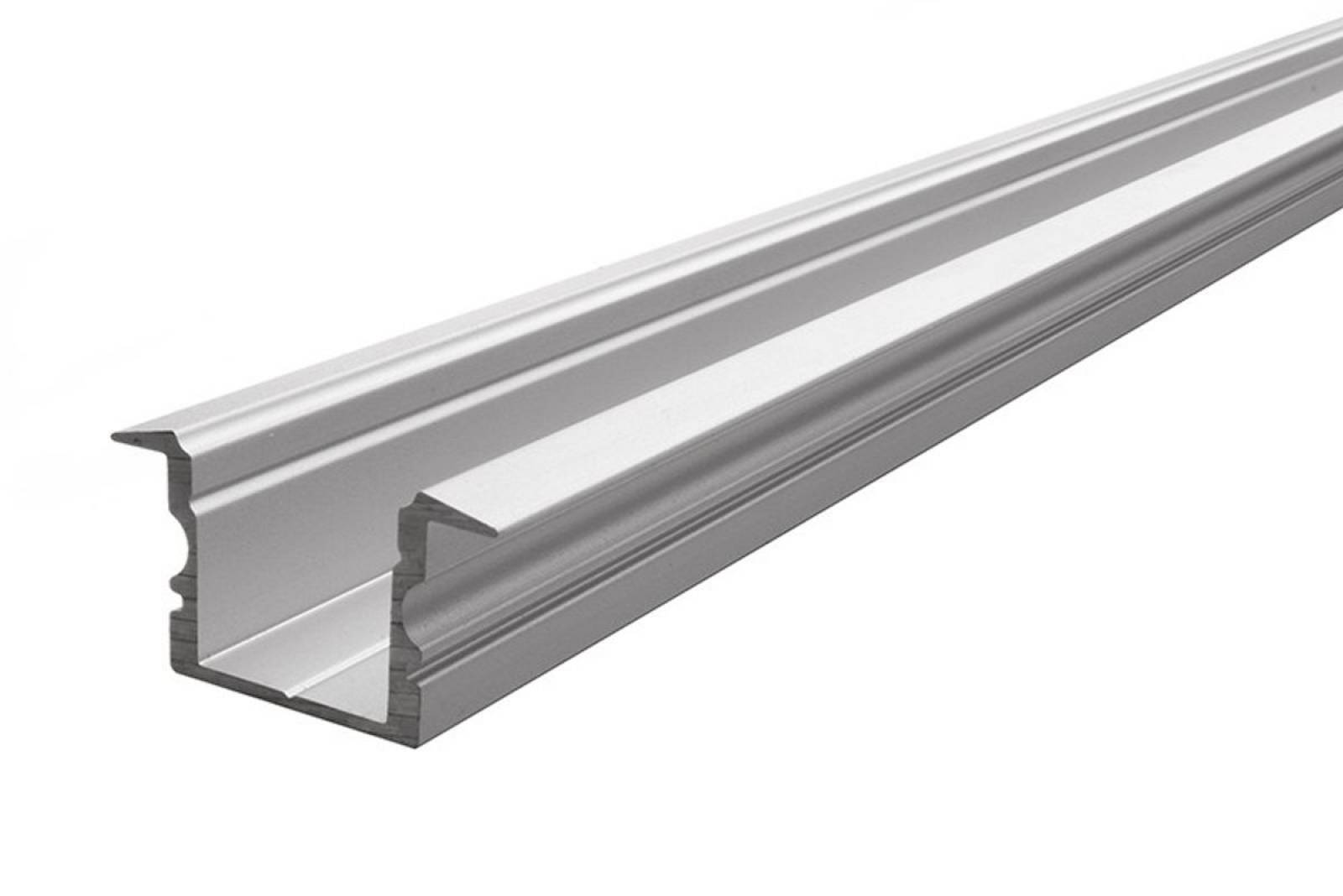 Reprofil ET-02-12 hohes T-Reprofil f�r 12 - 13,3 mm LED Stripes, Silber-matt, eloxiert, 2000 mm