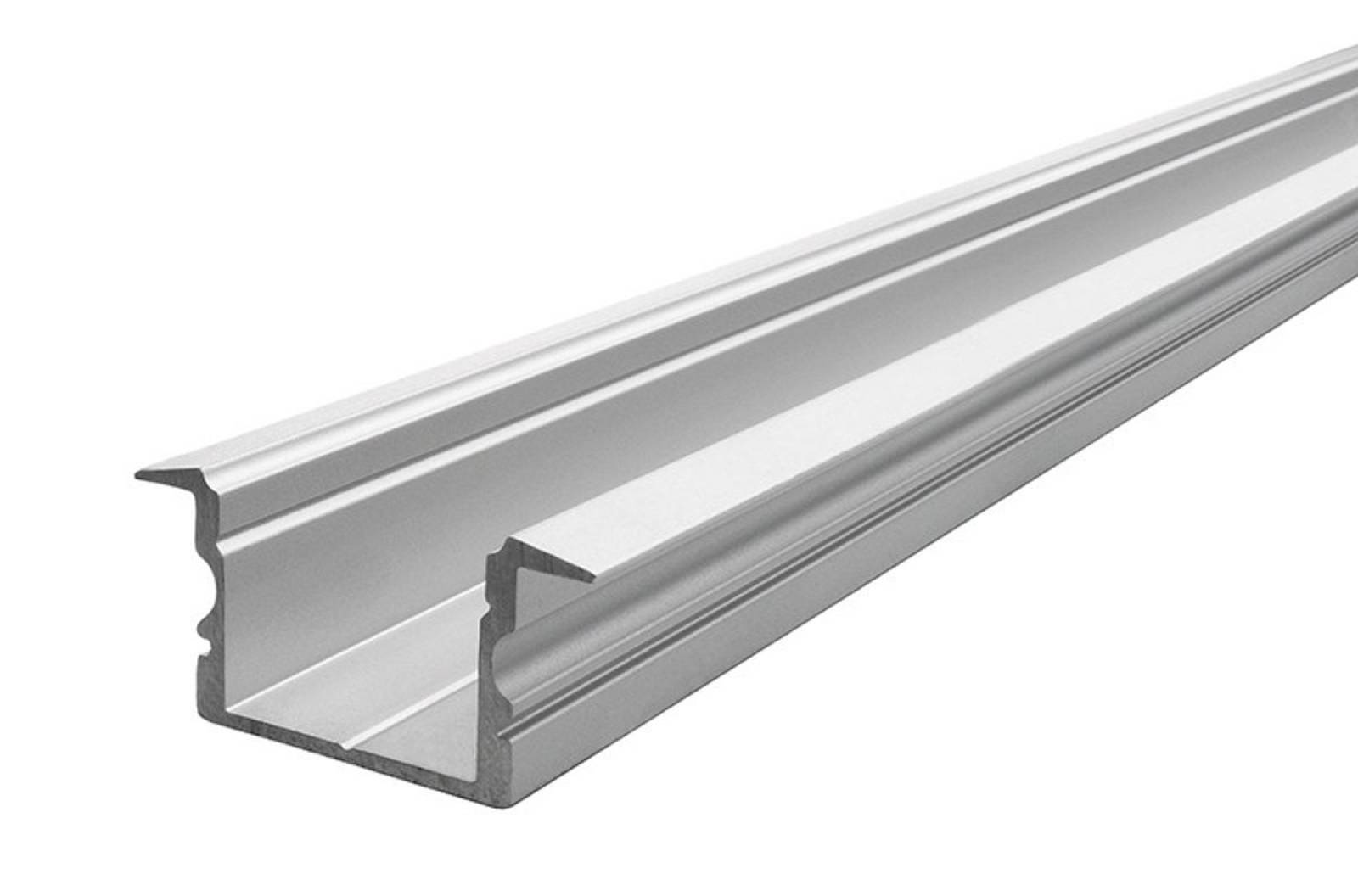 Reprofil ET-02-15 hohes T-Reprofil f�r 15 - 16,3 mm LED Stripes, Silber-matt, eloxiert, 2000 mm