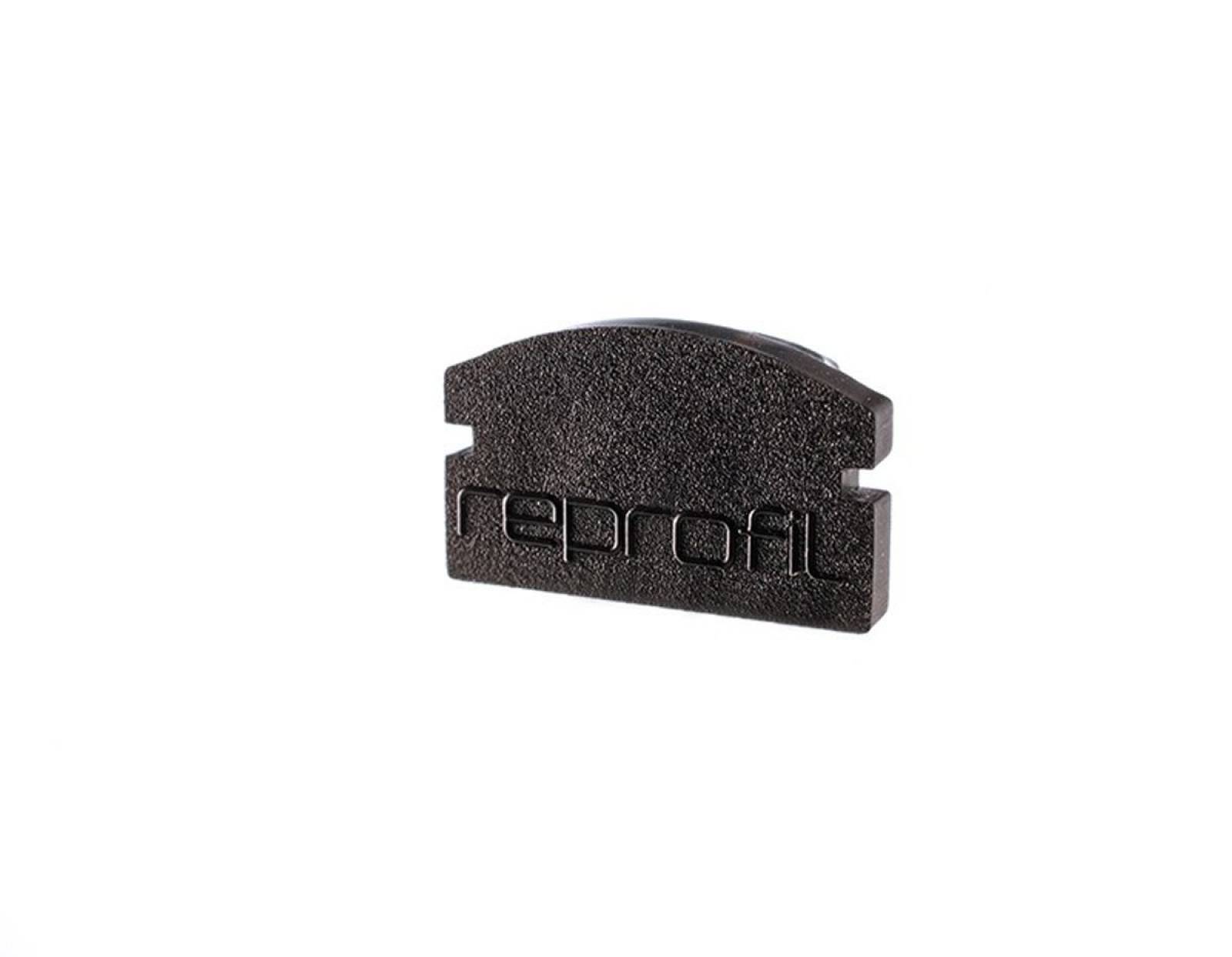 Reprofil Endkappe F-AU-01-08, Schwarz, 14 mm, Flach