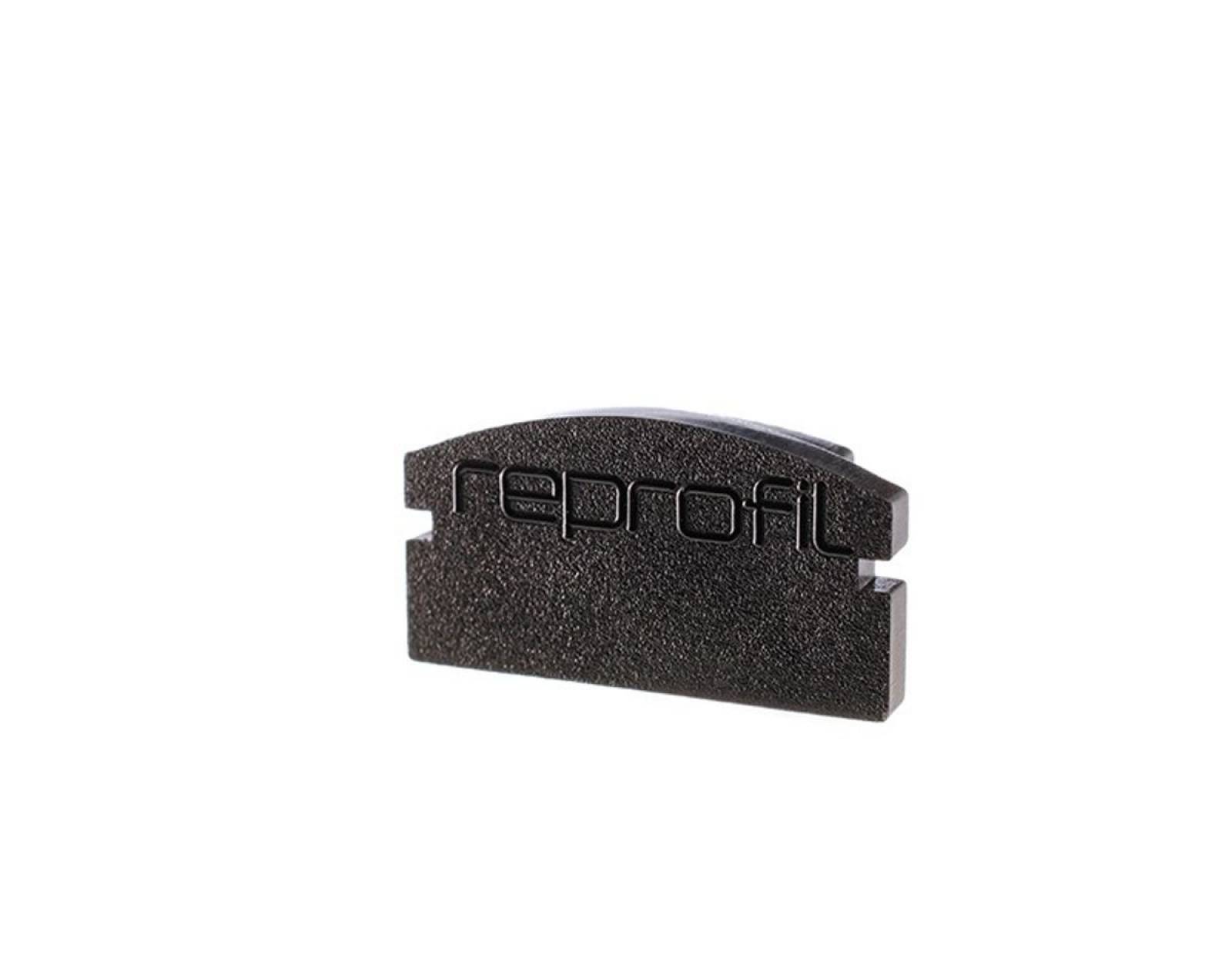 Reprofil Endkappe F-AU-01-10, Schwarz, 16 mm, Flach