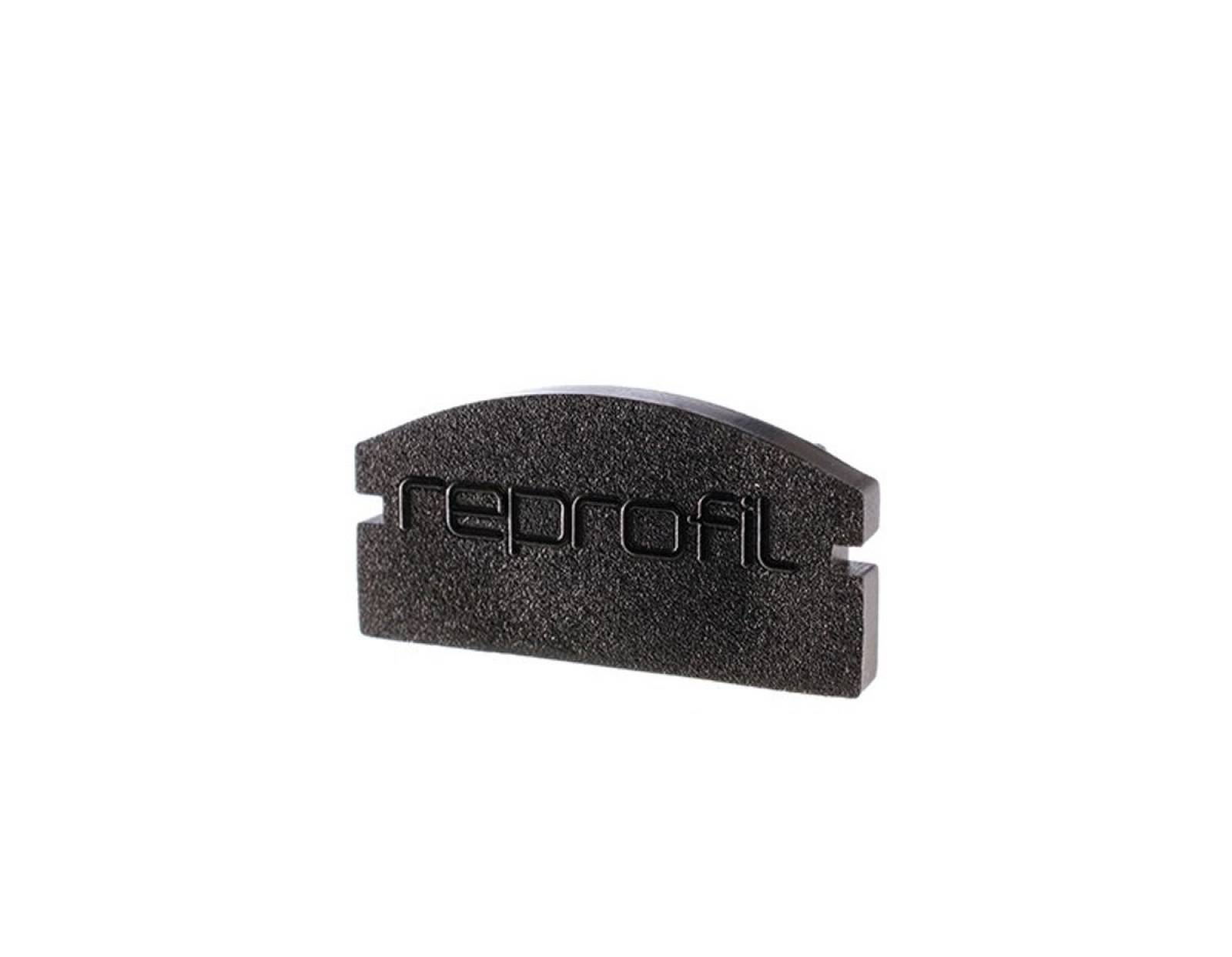 Reprofil Endkappe F-AU-01-12, Schwarz, 18 mm, Flach