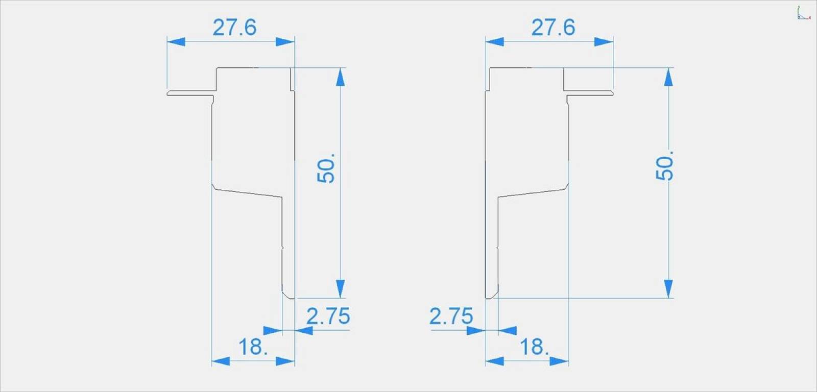 Reprofil, Endkappe H-EL-03-10 Set 2 Stk, Kunststoff, L�nge: 50,0 mm
