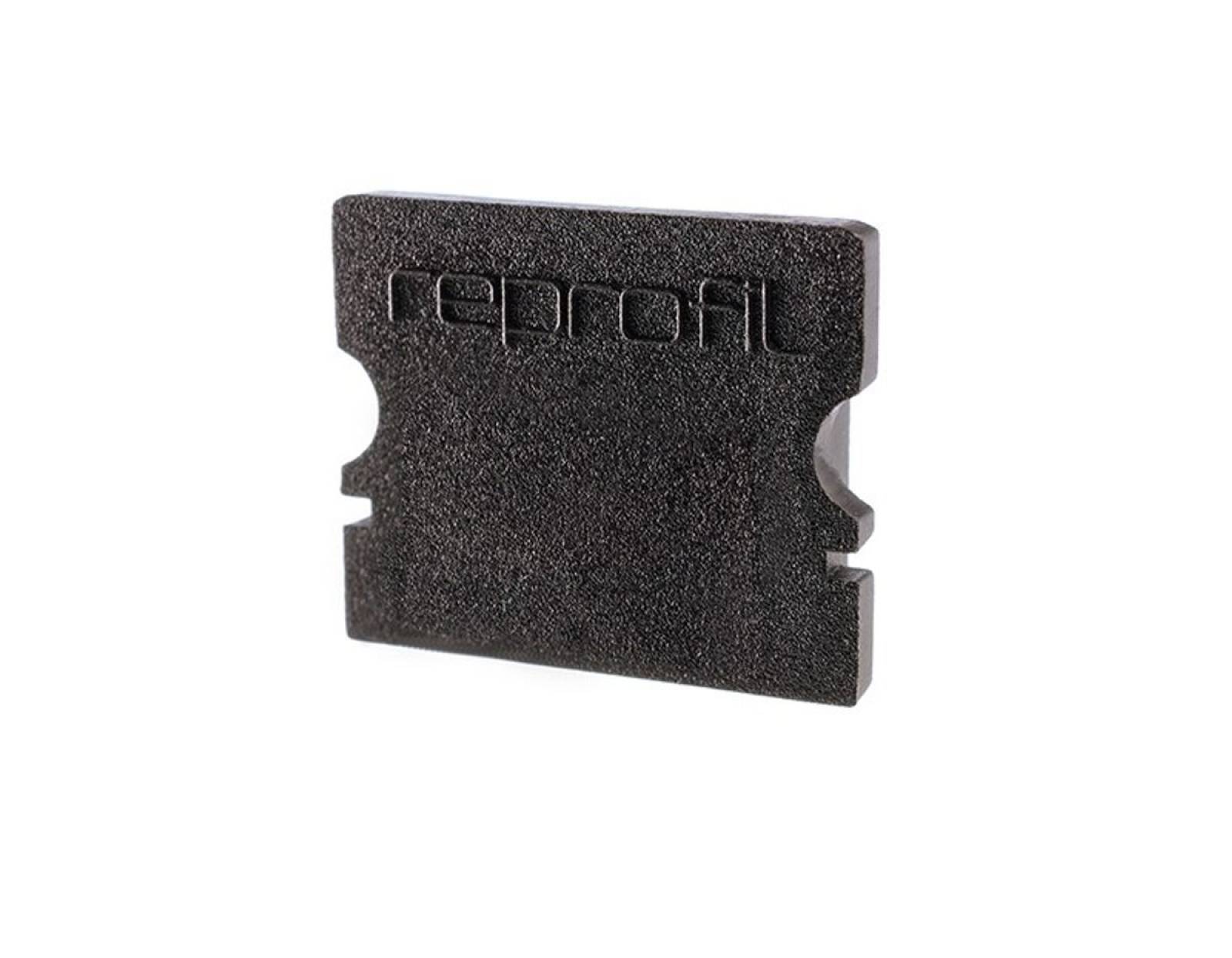 Reprofil Endkappe P-AU-02-12, Schwarz, 18 mm, Plan