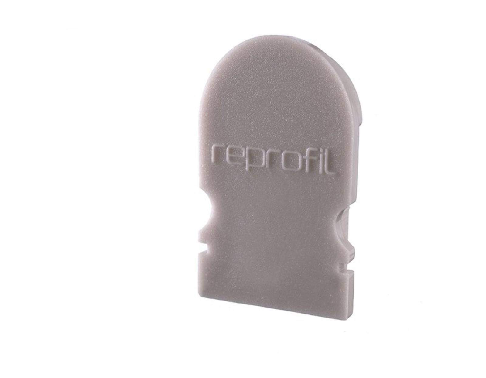 Reprofil Endkappe R-AU-02-08, Grau, 14 mm, Rund