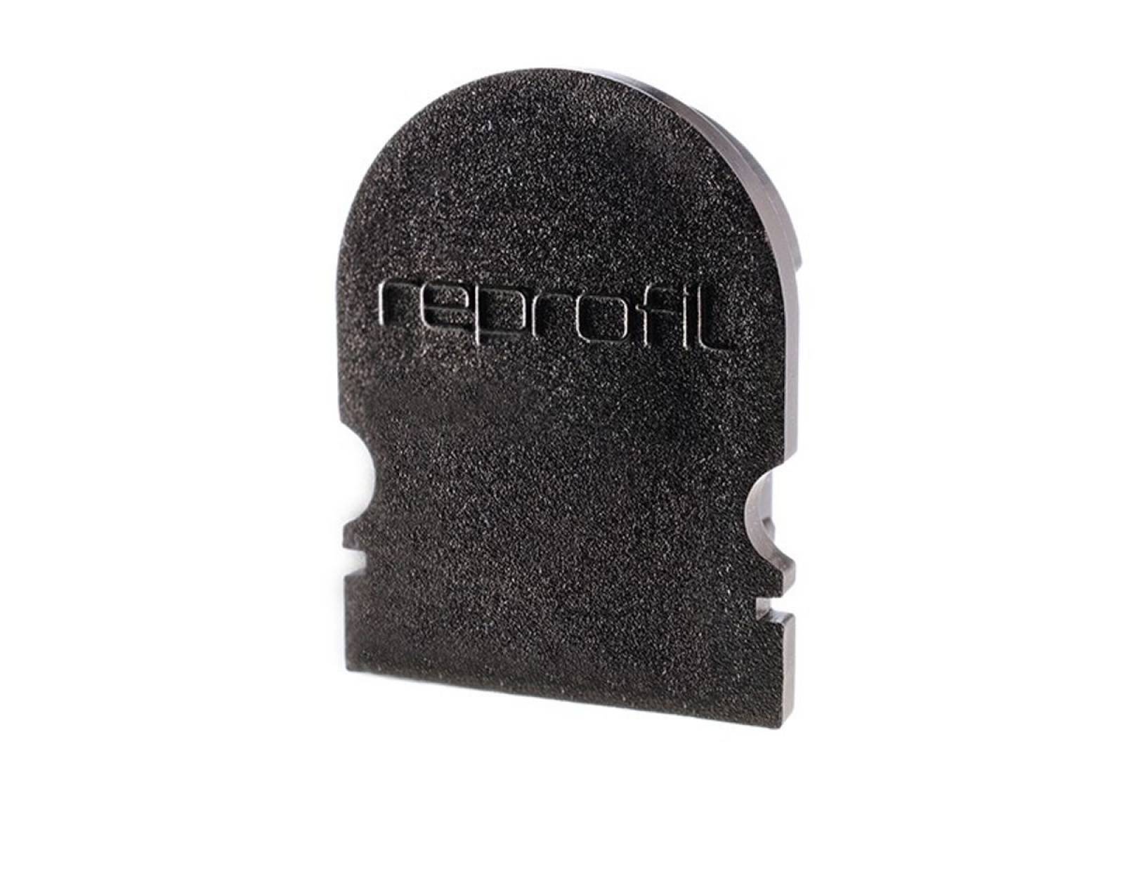 Reprofil Endkappe R-AU-02-12, Schwarz, 18 mm, Rund