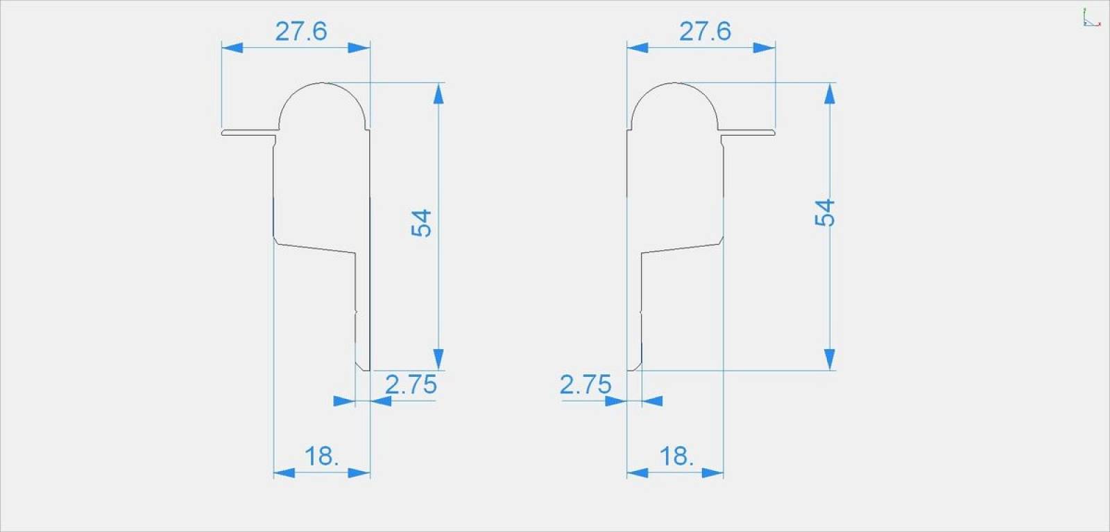 Reprofil, Endkappe R-EL-03-10 Set 2 Stk, Kunststoff, L�nge: 54,0 mm