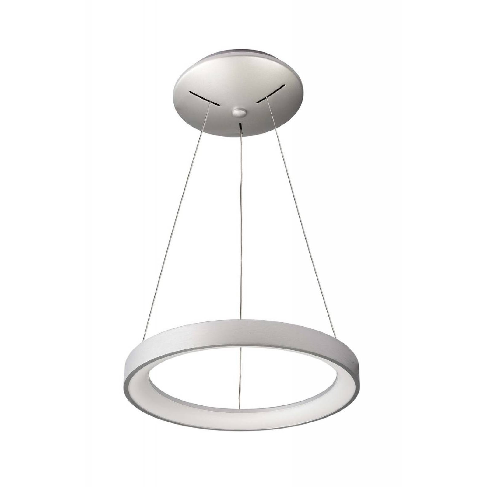 Ring-/Pendelleuchte Merope 380mm, 30W dimmbar, 3000/4000K, Silber