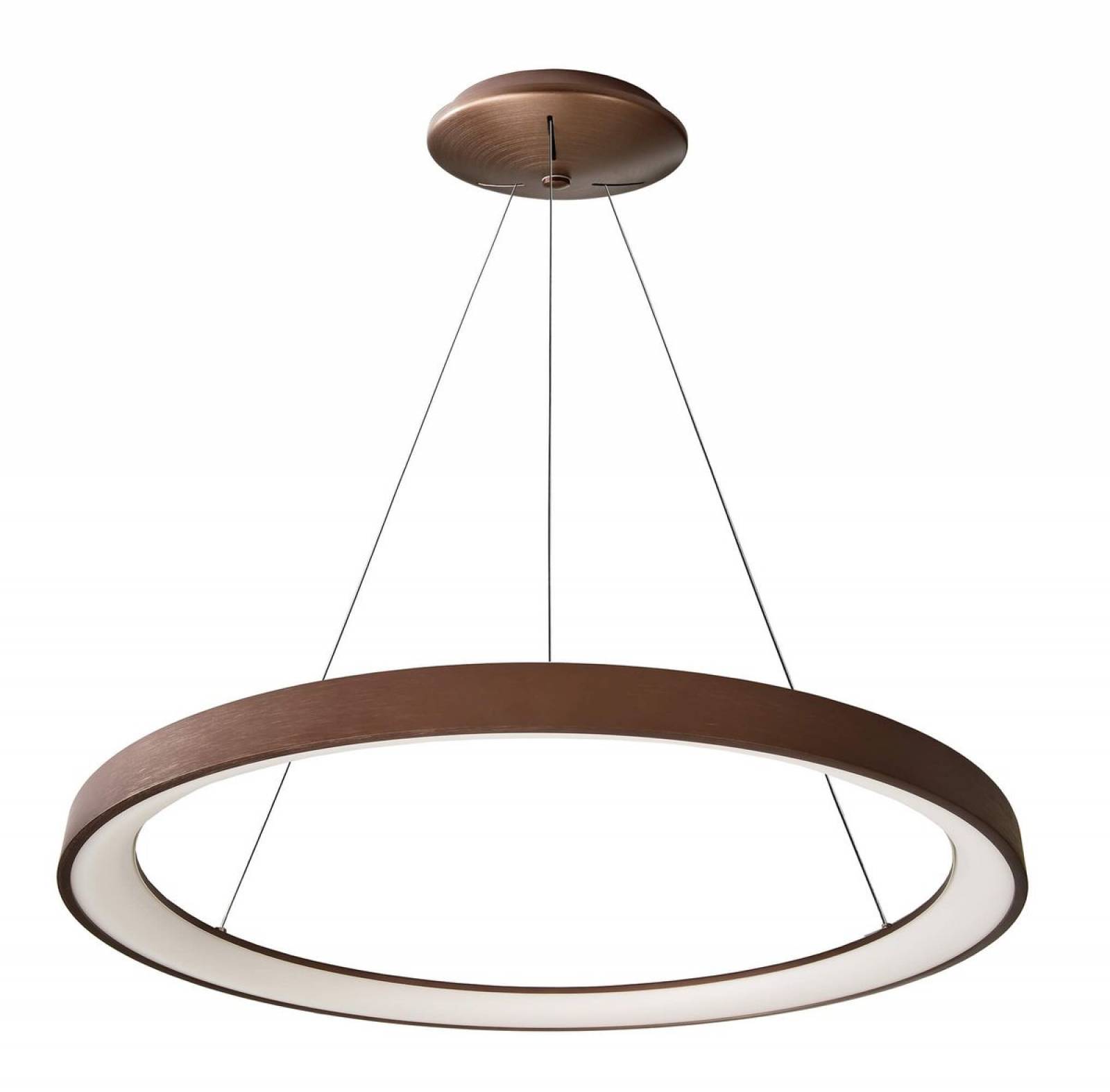 Ring-/Pendelleuchte Merope 580mm, 42W dimmbar, 3000/4000K, Kaffee