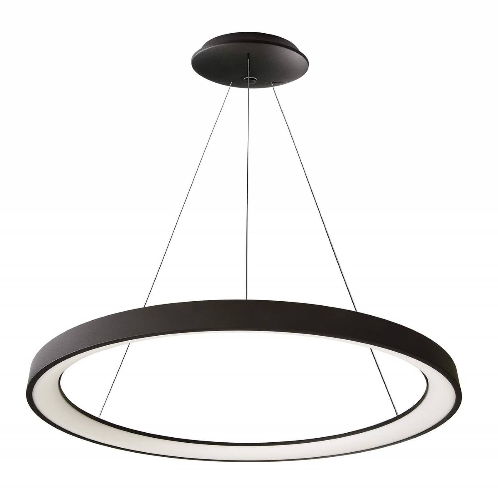 Ring-/Pendelleuchte Merope 580mm, 42W dimmbar, 3000/4000K, Schwarz