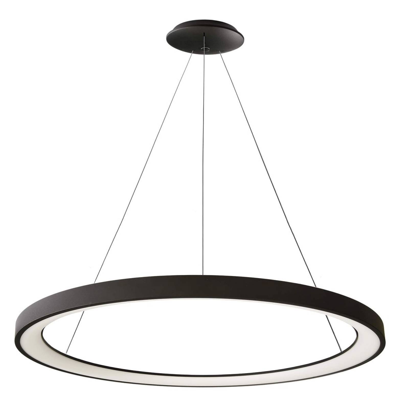 Ring-/Pendelleuchte Merope 780mm, 60W dimmbar, 3000/4000K, Schwarz
