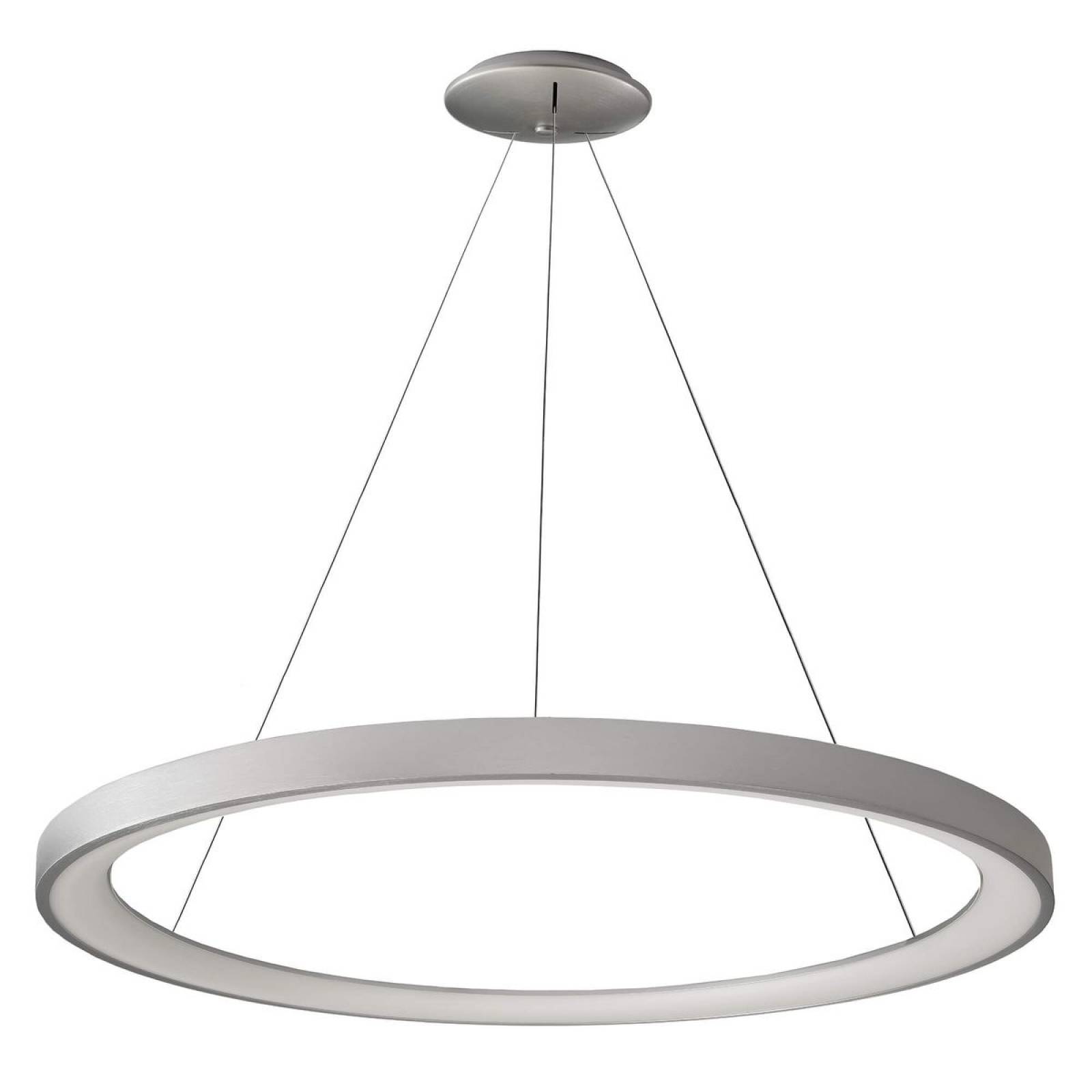 Ring-/Pendelleuchte Merope 780mm, 60W dimmbar, 3000/4000K, Silber