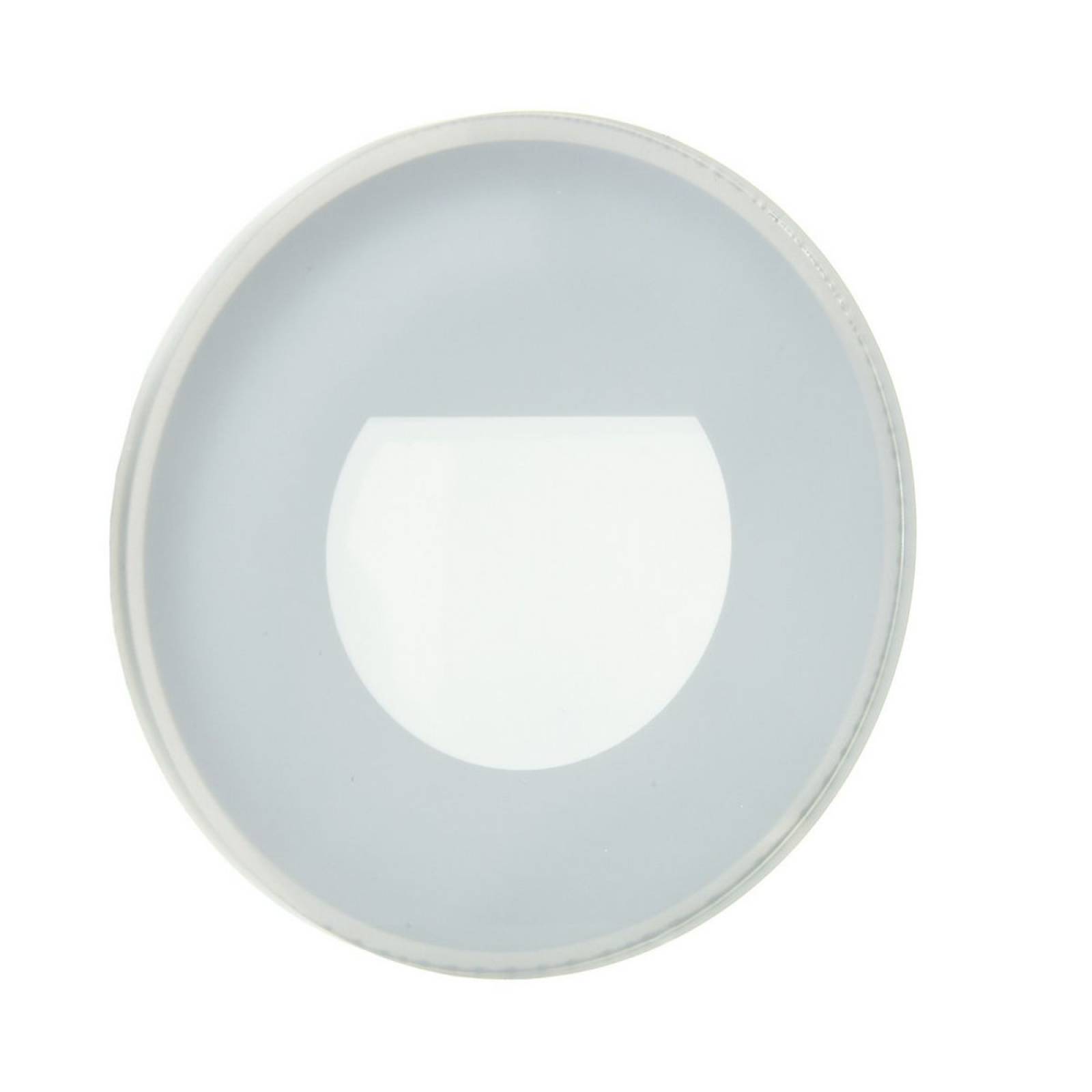 Runde Abdeckung Glas f�r Alwaid II Wandeinbauleuchte 75x75mm, alu