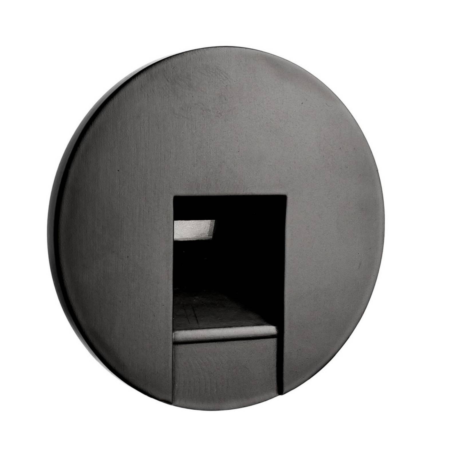 Runde Abdeckung Quadrat f�r Alwaid II Wandeinbauleuchte 75x75mm, schwarz
