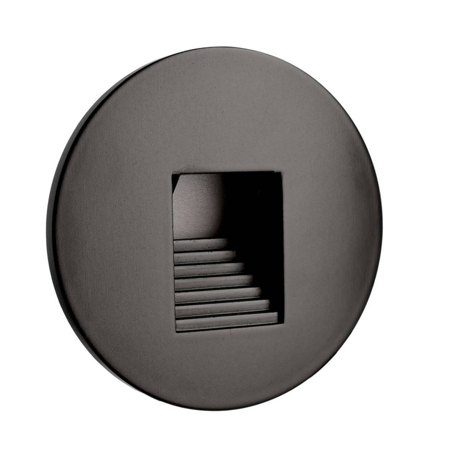 Runde Abdeckung Stufe f�r Alwaid II Wandeinbauleuchte 75x75mm, schwarz