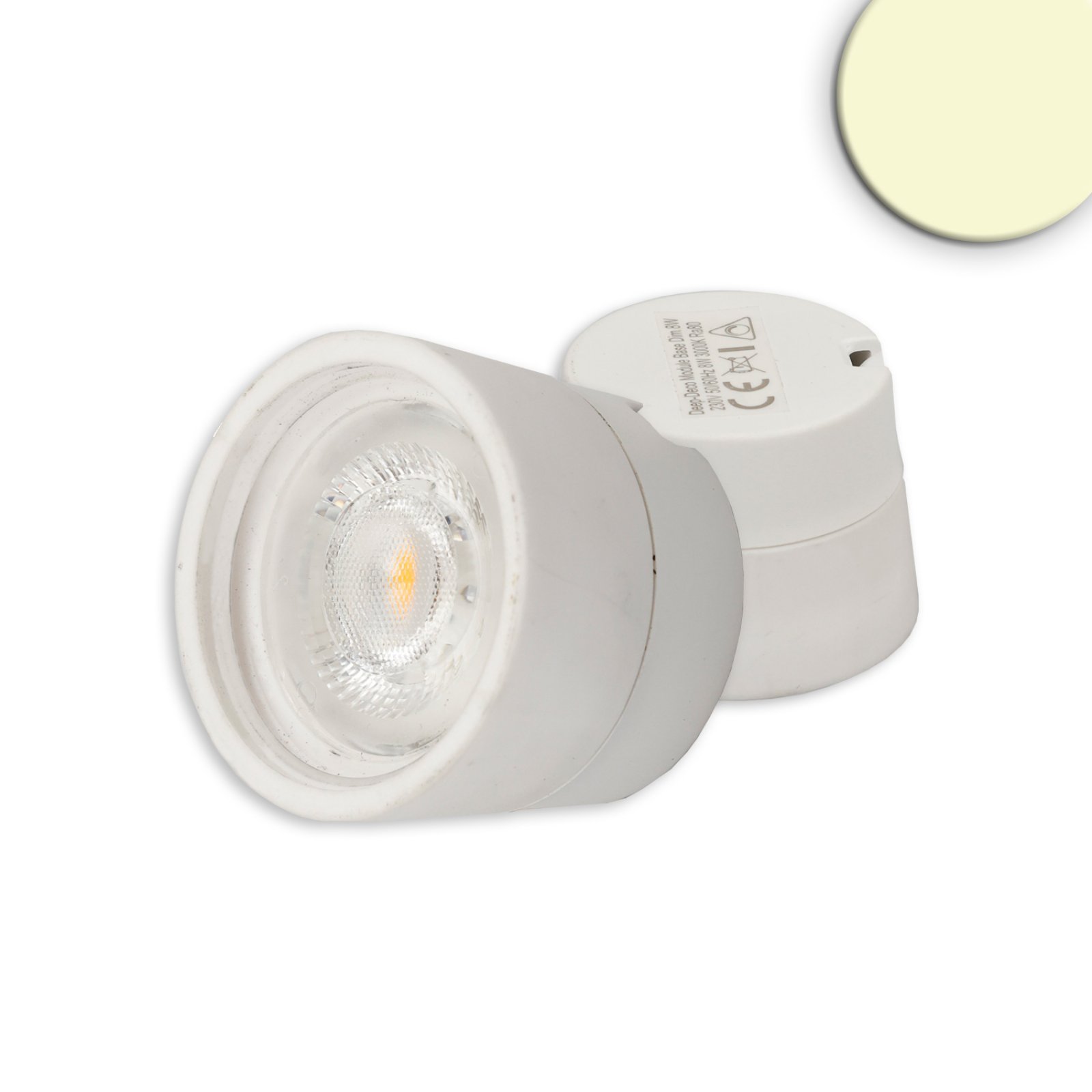 Rundes LED Modul SYS-GU10, 5W, CRI90, 2700K warmwei�, dimmbar (ohne Cover, ohne Einbaurahmen)