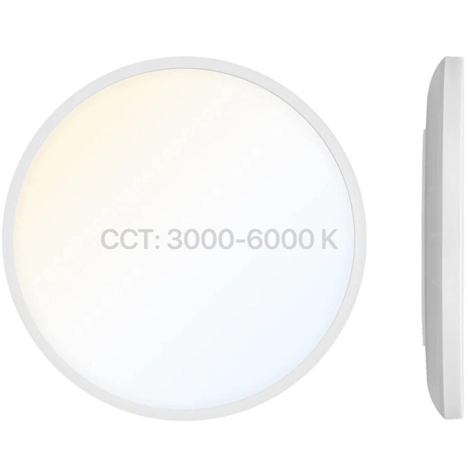 Rundes LED Panel 300x28mm CCT 3000K/4000K/6000K mit DIP-Schalter, 18W, IP54