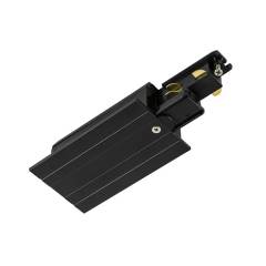 Endeinspeiser links S-TRACK DALI 3-Phasen-Einbauschiene, Schwarz