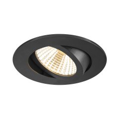 SLV Deckeneinbaustrahler New Tria� 68 schwarz 38�, schwenkbar, CRI90, 3000K dim