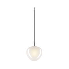 Glas Pendelleuchte PANTILO CONVEX 29, wei�, f�r 1- und 3-Phasen-Schienen