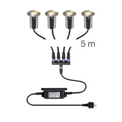 LED Bodeneinbauleuchten 4er Set TRAIL-LITE� 60, 3000K warmwei�