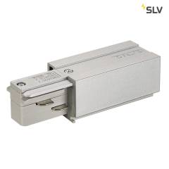 EUTRAC Einspeiser f�r Hochvolt 3-Phasen-Aufbauschiene, Erde links, silbergrau