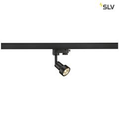 Kompakter SLV Strahler PURI, mit 3-Phasen Adapter, schwarz, GU10 max. 50W \(ohne Leuchtmittel\)