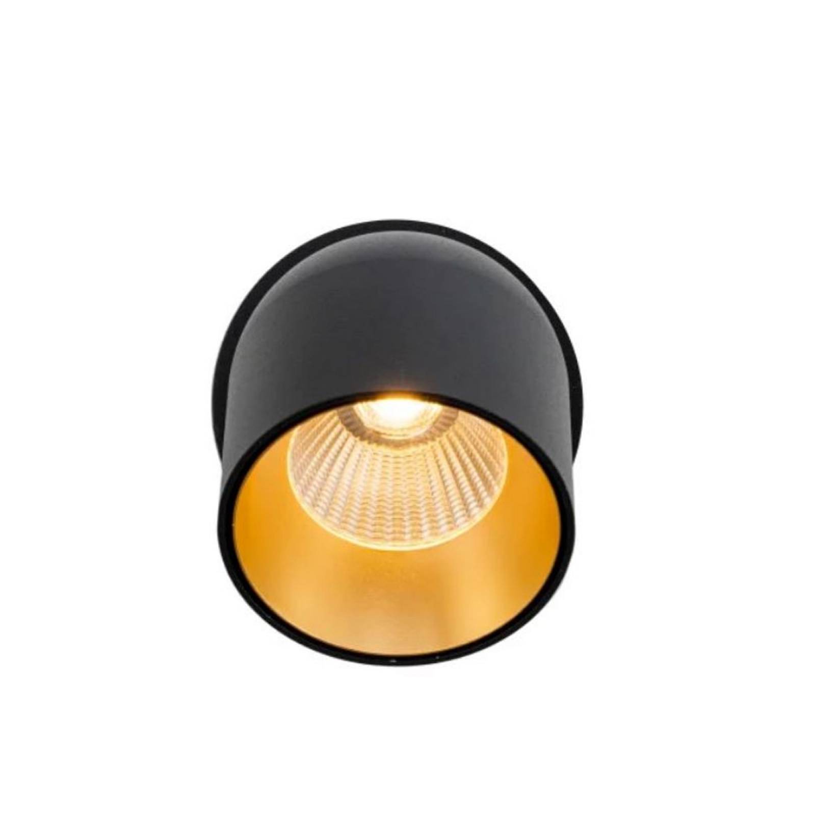 SLC Design Cup Deckeneinbauleuchte 9W, dreh-schwenkbar, Schwarz-Gold, 3000K