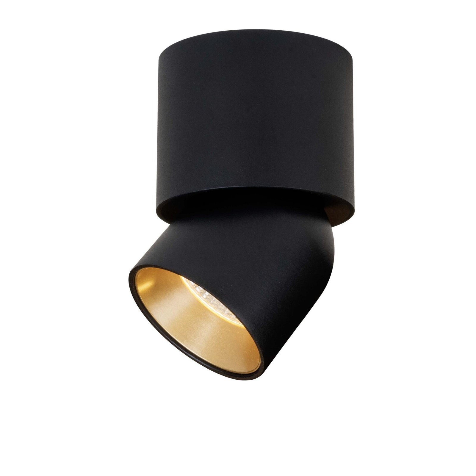 SLC Design Cup Surface Deckenaufbauleuchte 8W, dimmbar, schwarz-gold, 2700K